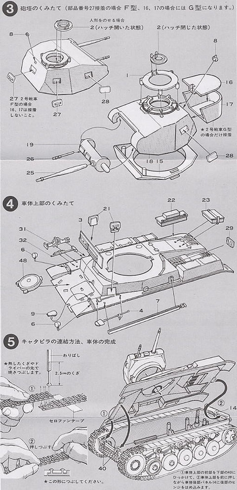 Tamiya Panzer II Ausf. F/G 1/35 plastikinis tanko modelis