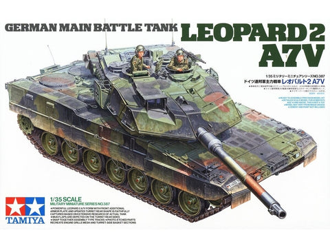 Tamiya Leopard 2 A7V vokiečių tankas 1/35 plastikinis surenkamas modelis 35387