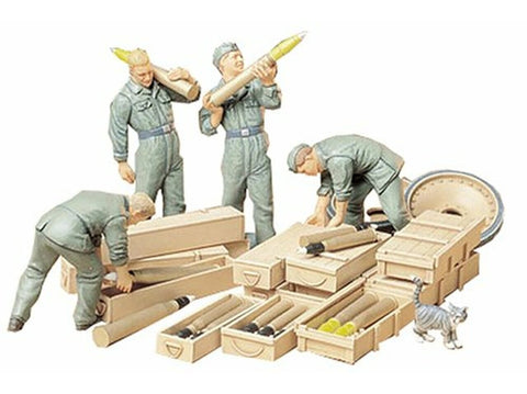 Tamiya vokiečių tanko amunicijos krovimo ekipažo figūrėlės 1/35 (35188)