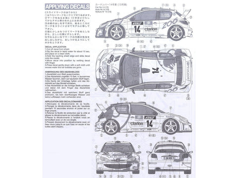 Tamiya Peugeot 206 WRC 1/24 plastikinis surenkamas modelis