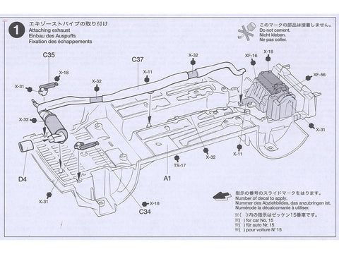 Tamiya Peugeot 206 WRC 1/24 plastikinis surenkamas modelis
