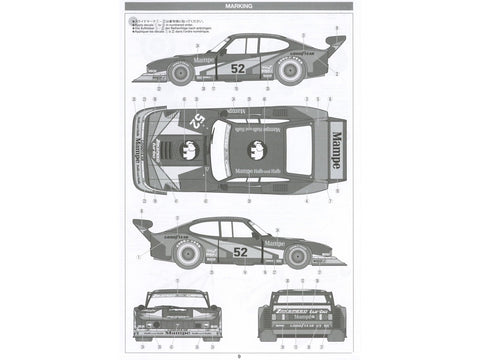 Tamiya 1978 Ford Zakspeed Capri Turbo plastikinis modelis 1/24, 10+ metų