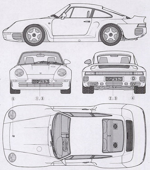 Tamiya Porsche 959 1/24 plastikinis surinkimo rinkinys