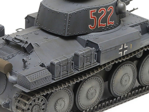 Tamiya Pz.Kpfw.38(t) Ausf. E/F tanko modelis 1/35 plastikinis rinkinys (35369)