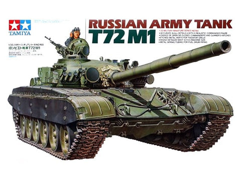 Tamiya T-72M1 Rusijos tankas 1/35 surenkamas plastikinis modelis 35160