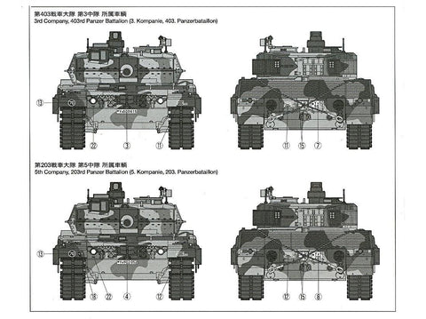 Tamiya Leopard 2A6 pagrindinis mūšio tankas 1/35 plastikinis rinkinys