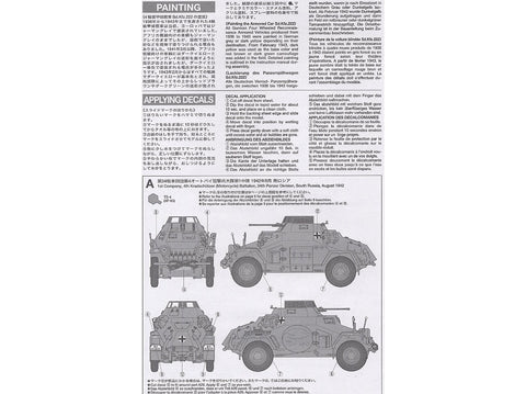 Tamiya Sd.Kfz. 222 4x4 šarvuotas žvalgybinis automobilis 1/35 (35270)