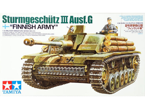 Tamiya Sturmgeschütz III Ausf.G Suomijos armija 1/35 tanko rinkinys