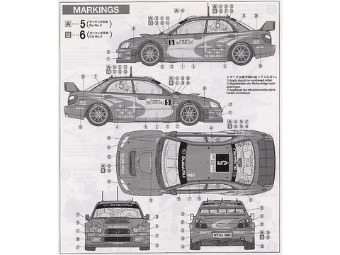 Tamiya Subaru Impreza WRC Monte Carlo 2005 1/24 surenkamas modelis