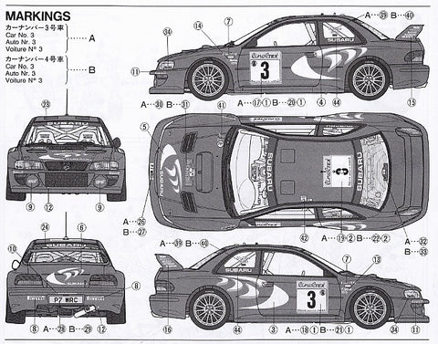 Tamiya Subaru Impreza WRC 1998 Monte Carlo 1/24 plastikinis surenkamas modelis