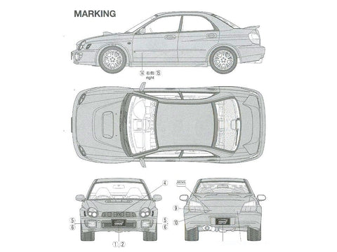 Tamiya Subaru Impreza WRX STI 1/24 plastikinis surenkamas modelis