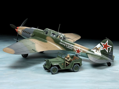 Tamiya IL-2 Šturmovikas & GAZ-67B 1/48 surenkamas rinkinys (25212)