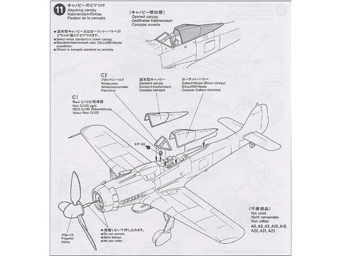 Tamiya Focke-Wulf Fw190 D-9 1/48 plastikinis lėktuvo rinkinys
