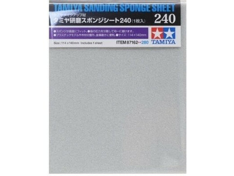 Tamiya šlifavimo kempinės lapas 240 grūdėtumas 114x140 mm