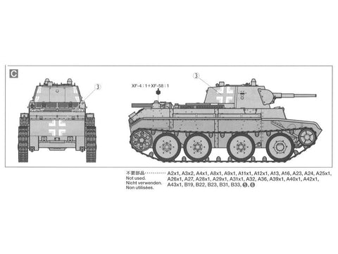 Tamiya BT-7 1937 sovietinis tankas, plastikinis modelis 1/35