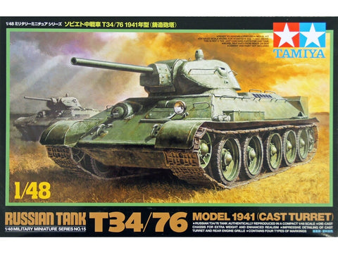 Tamiya T-34/76 1941 tankas, plastikinis modelis 1/48