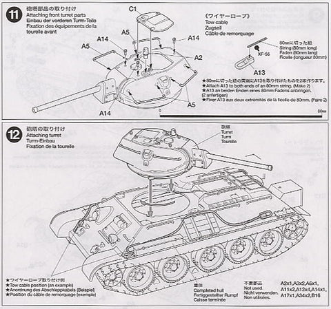 Tamiya T-34/76 1941 tankas, plastikinis modelis 1/48