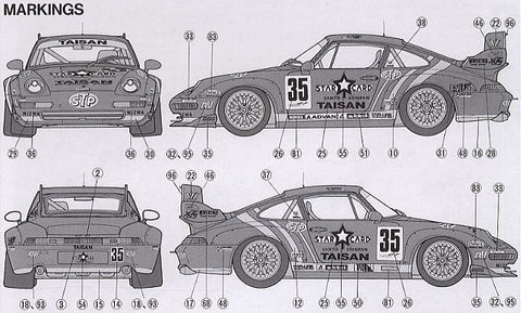Tamiya Taisan Starcard Porsche 911 GT2 1/24 plastikinis surenkamas modelis