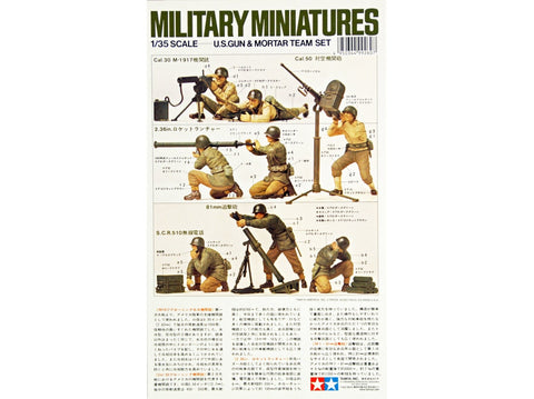 Tamiya JAV pabūklo ir minosvaidžio komanda 1/35 (35086) figūrėlių rinkinys