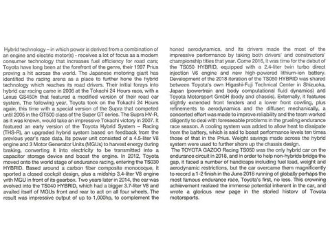 Tamiya Toyota Gazoo Racing TS050 Hybrid 1/24 plastikinis modelis