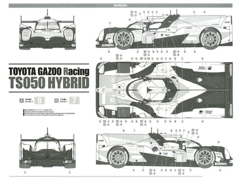 Tamiya Toyota Gazoo Racing TS050 Hybrid 1/24 plastikinis modelis