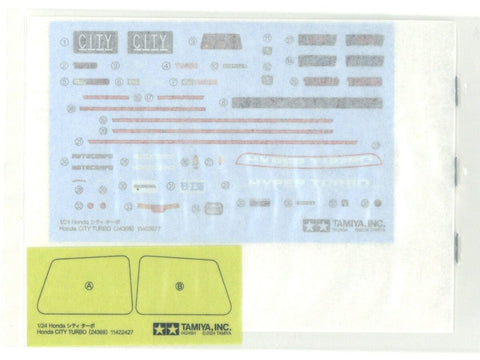 Tamiya Honda City Turbo su Motocompo 1/24 plastikinis surenkamas modelis