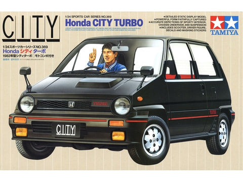 Tamiya Honda City Turbo su Motocompo 1/24 plastikinis surenkamas modelis