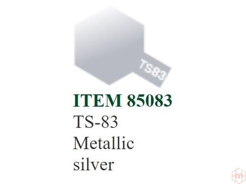 Tamiya TS-83 purškiami dažai Metallic Silver, 100 ml