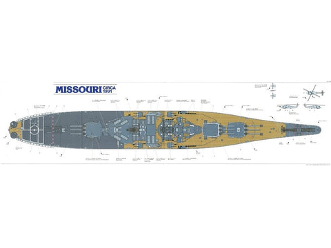 Tamiya USS Missouri BB-63 1991 1/350 plastikinis laivo modelio rinkinys