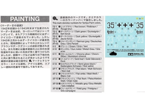 Vokiečių tankų naikintuvas Marder III (Sd.Kfz.139) 1/35 – Tamiya