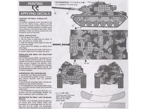 Tamiya U.S. Marine M60A1 tanko modelis 1/35 – surenkamas rinkinys