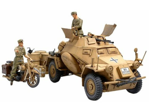 Tamiya Sd.Kfz. 222 4x4 šarvuotis Afrikos korpusas 1/35 modelio rinkinys 35286