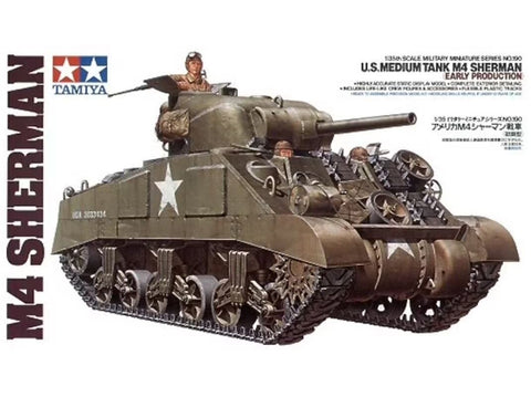 Tamiya M4 Sherman amerikietiškas vidutinis tankas 1/35 plastikinis modelis