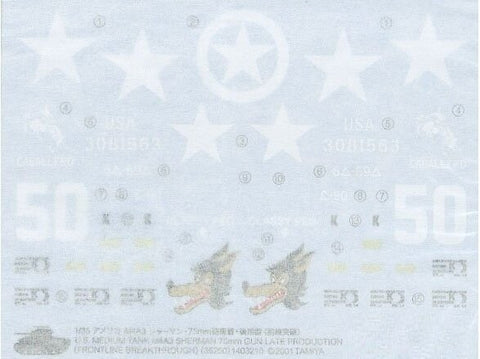 JAV tankas M4A3 Sherman 75 mm 1/35 Tamiya plastikinis surenkamas modelis