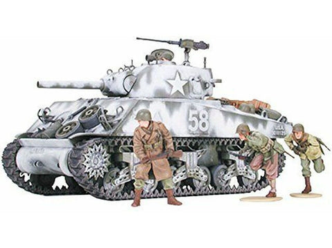 Tamiya tankas M4A3 Sherman 105 mm haubica, 1/35 plastikinis rinkinys