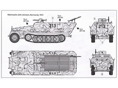 Tamiya Sd.Kfz. 251/1 Ausf.D šarvuotis 1/48 plastikinis rinkinys 32564
