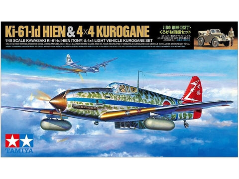Tamiya Kawasaki Ki-61-Id Hien „Tony“ ir 4x4 Korugane modelių rinkinys
