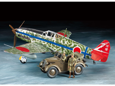 Tamiya Kawasaki Ki-61-Id Hien „Tony“ ir 4x4 Korugane modelių rinkinys