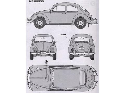 Tamiya Volkswagen Beetle 1966 plastikinis modelis 1/24