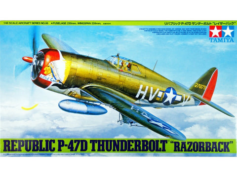 Tamiya P-47D Thunderbolt Razorback 1/48 plastikinis lėktuvo modelis
