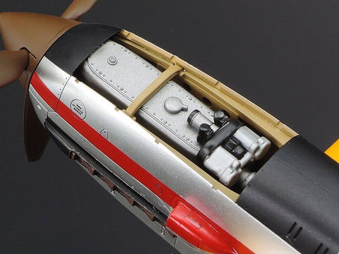 Tamiya Kawasaki Ki-61 Hien 1/48 sidabrinė danga + kamufliažo lipdukai