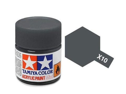 Tamiya X-10 Gun Metal akriliniai dažai, 10 ml