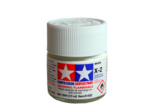 Akriliniai dažai Tamiya X-2 Blizgi balta 10 ml