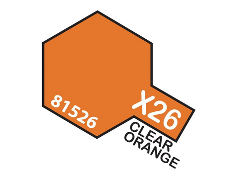 Tamiya X-26 Skaidrūs oranžiniai akriliniai dažai 10 ml