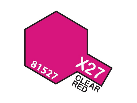 Tamiya X-27 skaidrūs raudoni akriliniai dažai 10 ml