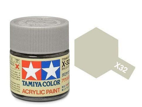 Tamiya X-32 akriliniai dažai – titano sidabro, 10 ml