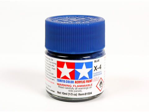 Tamiya X-4 Blue akriliniai dažai modeliams 10 ml – mėlyna