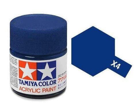 Tamiya X-4 Blue akriliniai dažai modeliams 10 ml – mėlyna