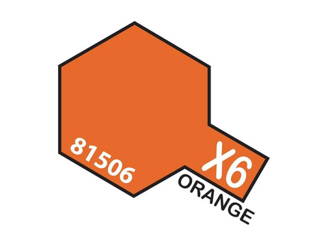 Tamiya X-6 Orange akriliniai dažai modeliams 10 ml