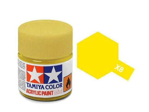 Tamiya X-8 Citrininė geltona blizgūs akriliniai dažai 10 ml